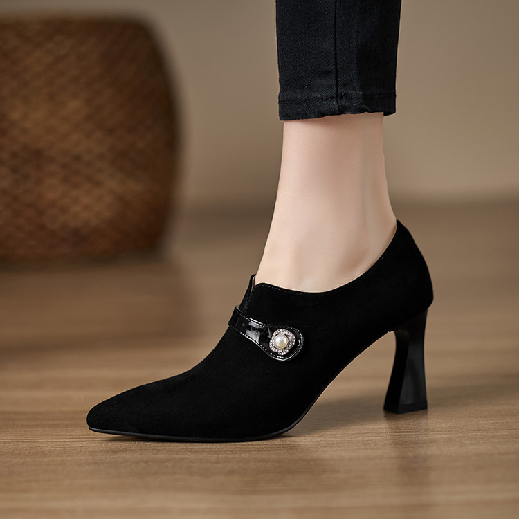 Deep Mouth High Heel Pointed Toe Pumps - Style e.html