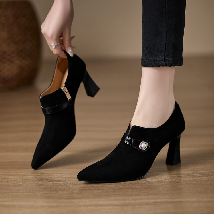 Deep Mouth High Heel Pointed Toe Pumps - Style e.html