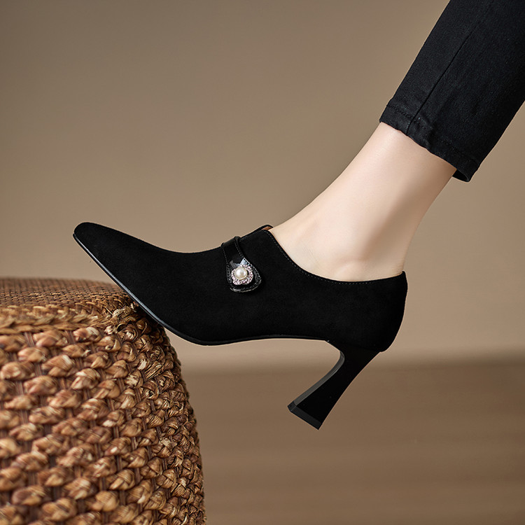 Deep Mouth High Heel Pointed Toe Pumps - Style e.html