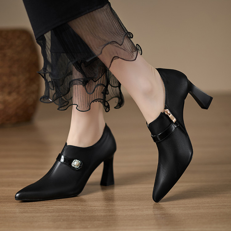 Deep Mouth High Heel Pointed Toe Pumps - Style e.html